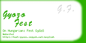 gyozo fest business card