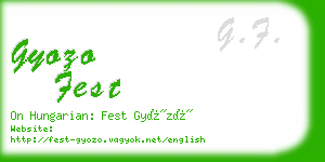 gyozo fest business card